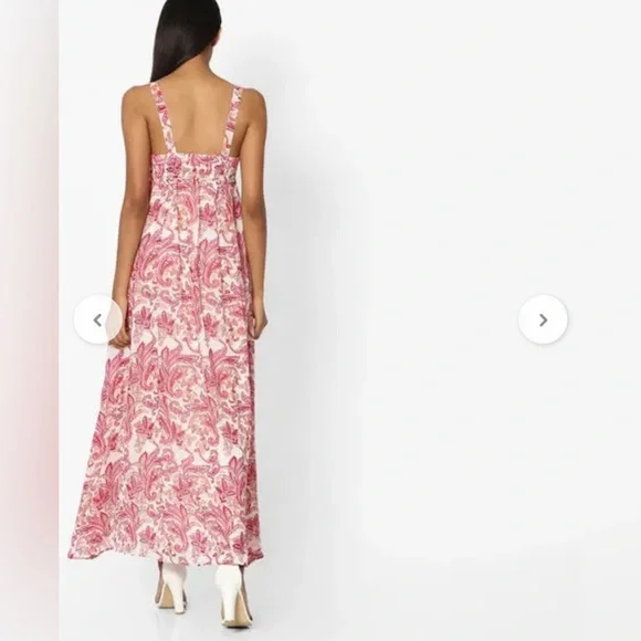 Sassfras Pink and White Paisley Dress - Picture 9 of 10